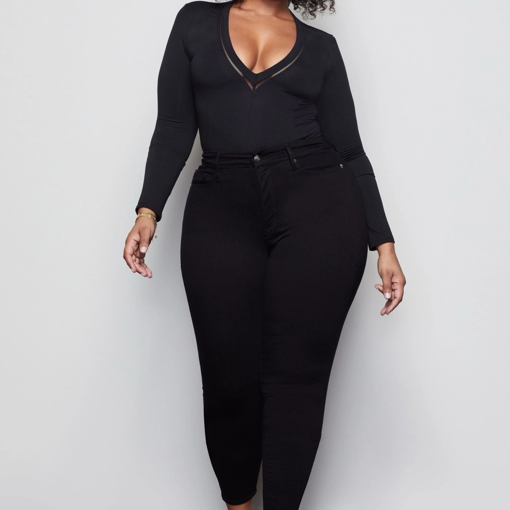 Good American Good Legs Crop - Black Jeans